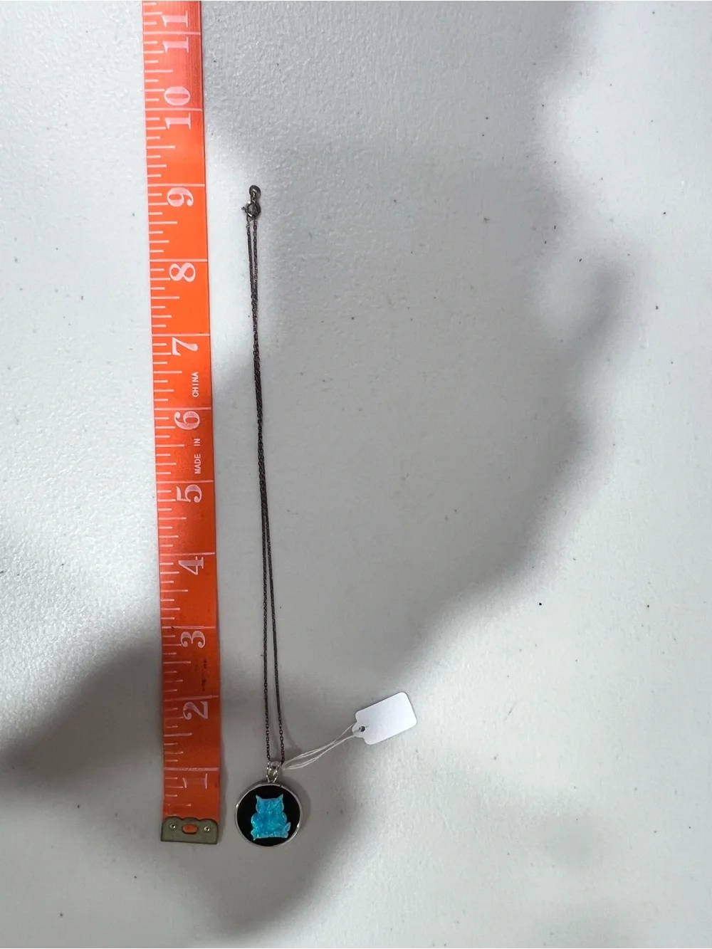 Blue Opal Owl Pendant Necklace